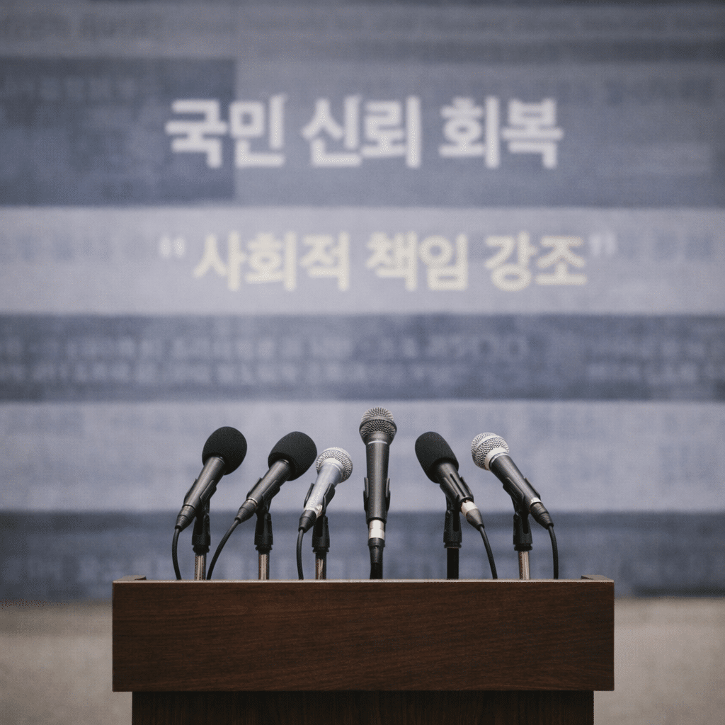 Symbolic editorial image representing public trust and accountability in Korean entertainment news